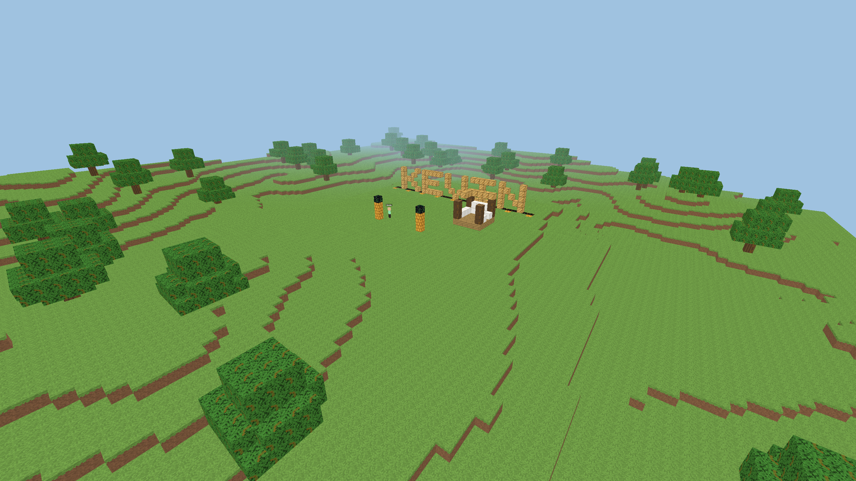 A high vista over the procedurally generated terrain